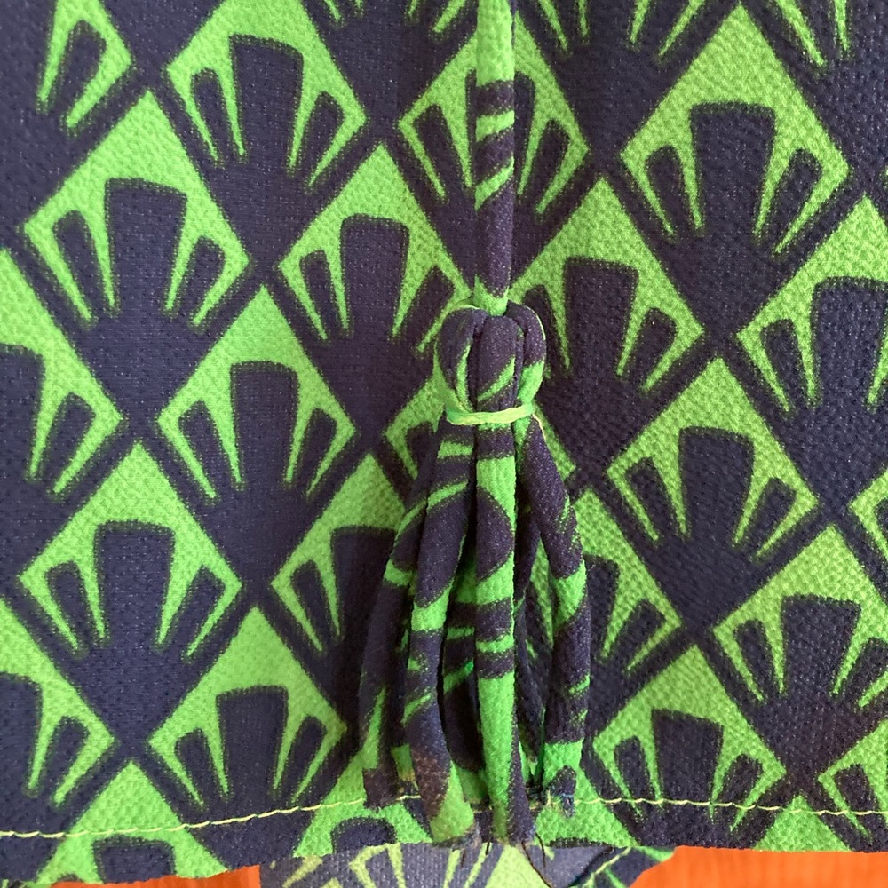 Mudpie Green Sleeveless Tassel Tie Halter Top M Medium - Picture 5 of 7
